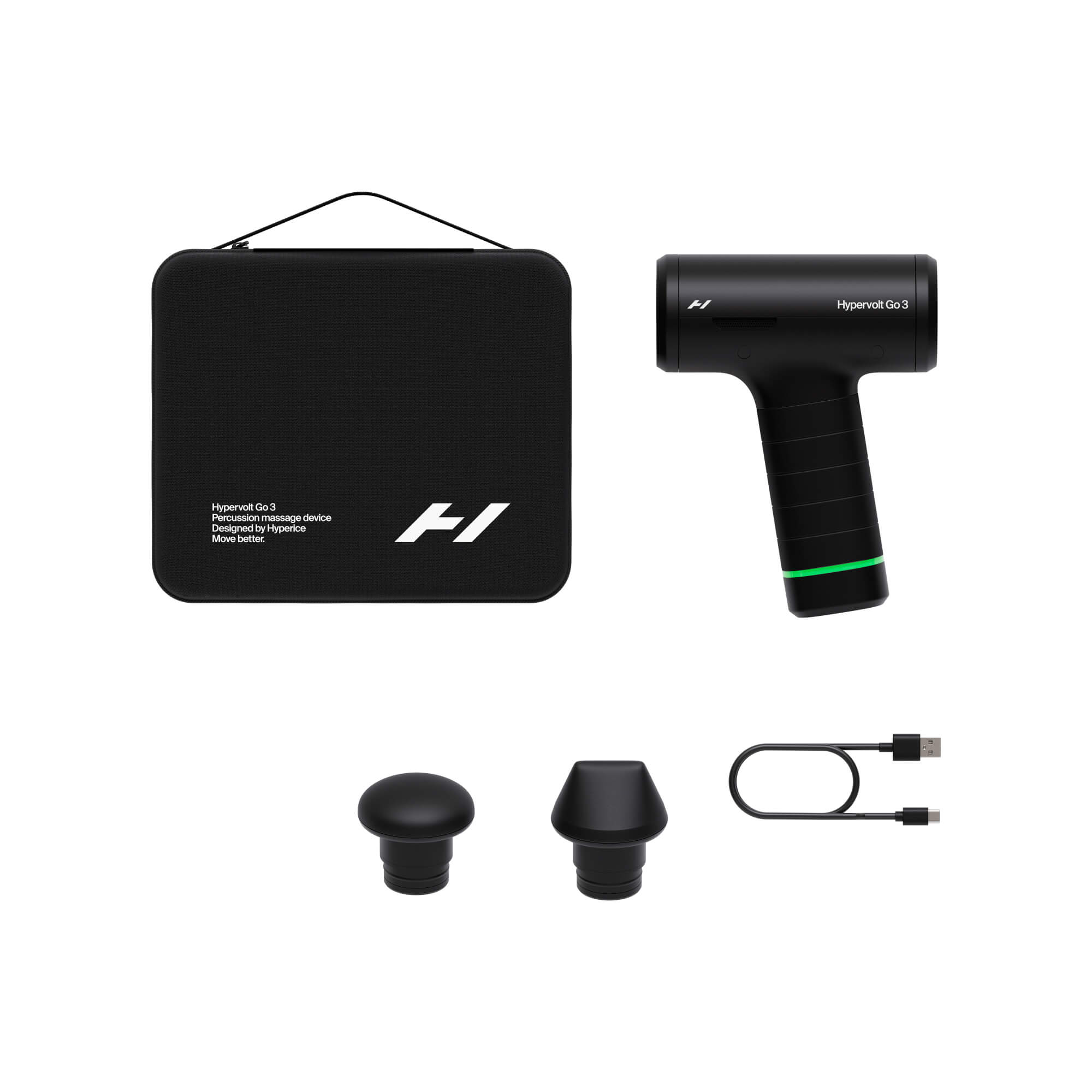 Hypervolt GO 3 - kompaktowy pistolet do masażu perkusyjnego