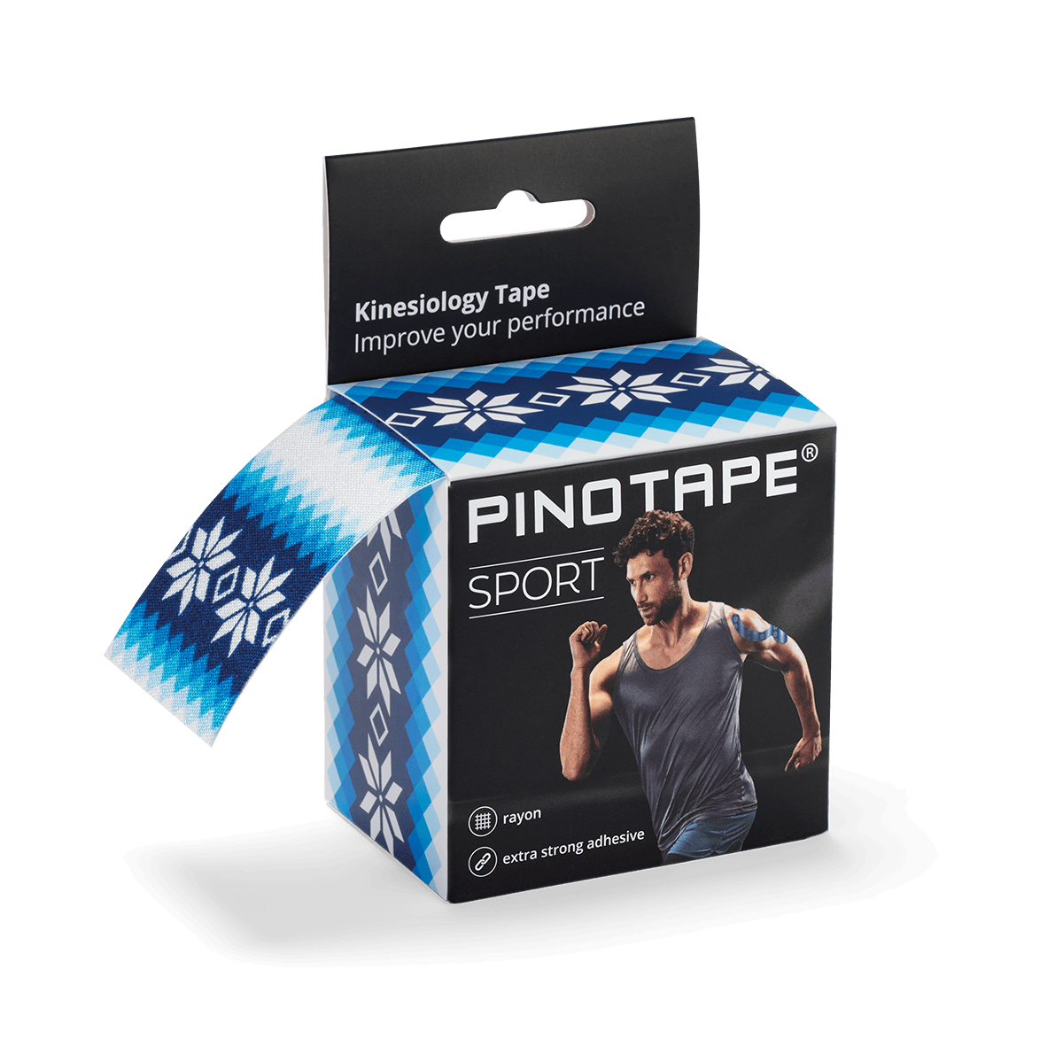 Pinotape Sport wodoodporny, mocny tejp dla sportowców 5 cm x 5 m zimowy 1a