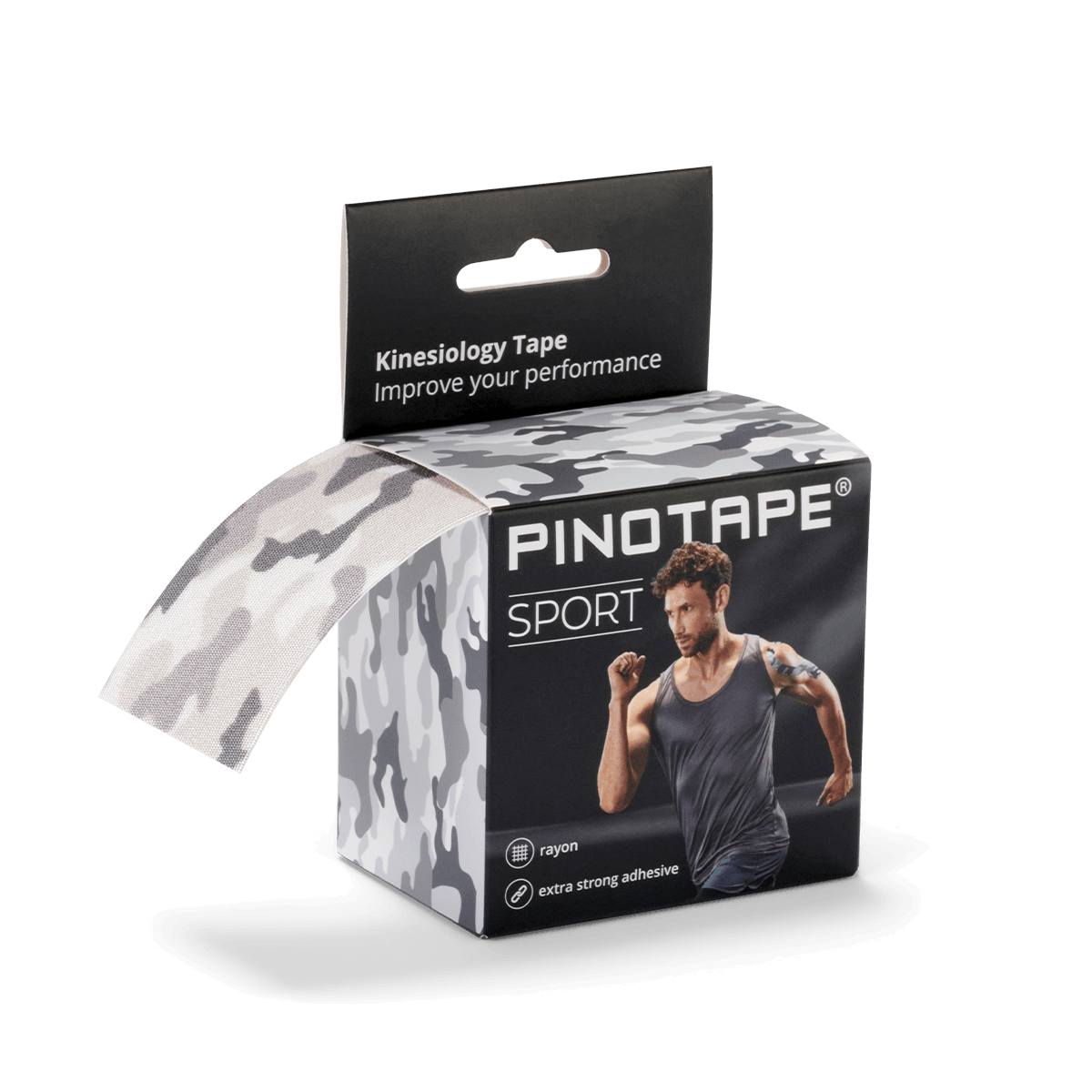 Pinotape Sport wodoodporny, mocny tejp dla sportowców 5 cm x 5 m zimowy 1a