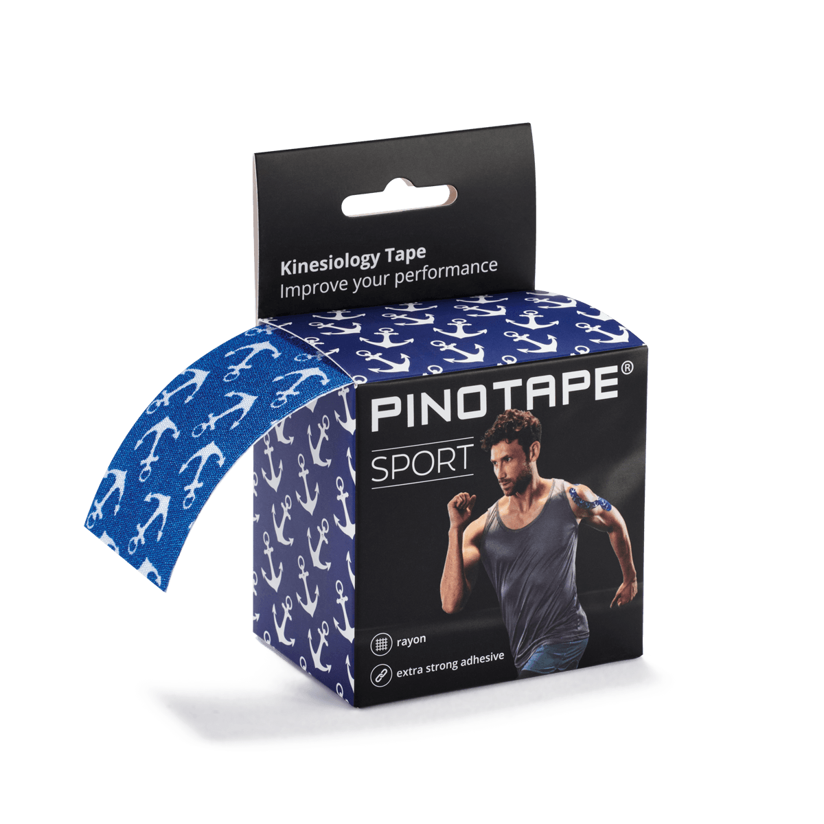 Pinotape Sport wodoodporny, mocny tejp dla sportowców 5 cm x 5 m zimowy 1a