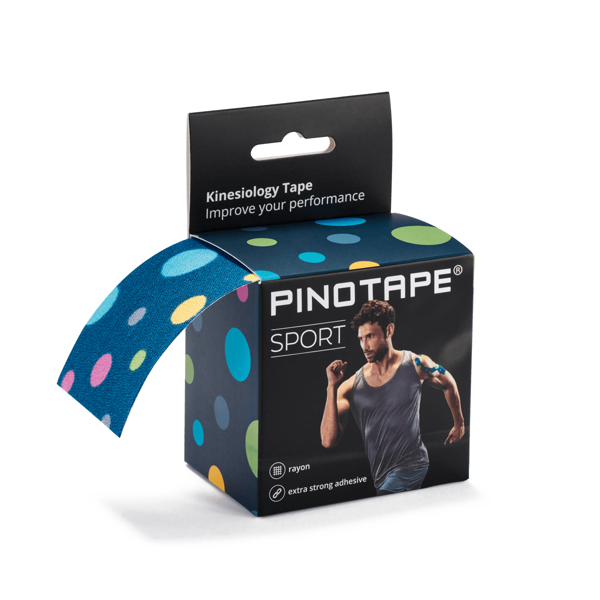 Pinotape Sport wodoodporny, mocny tejp dla sportowców 5 cm x 5 m zimowy 1a